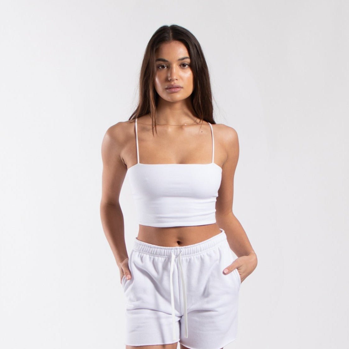 06050 - Women's Cropped Bralette Tank - Play Bunny