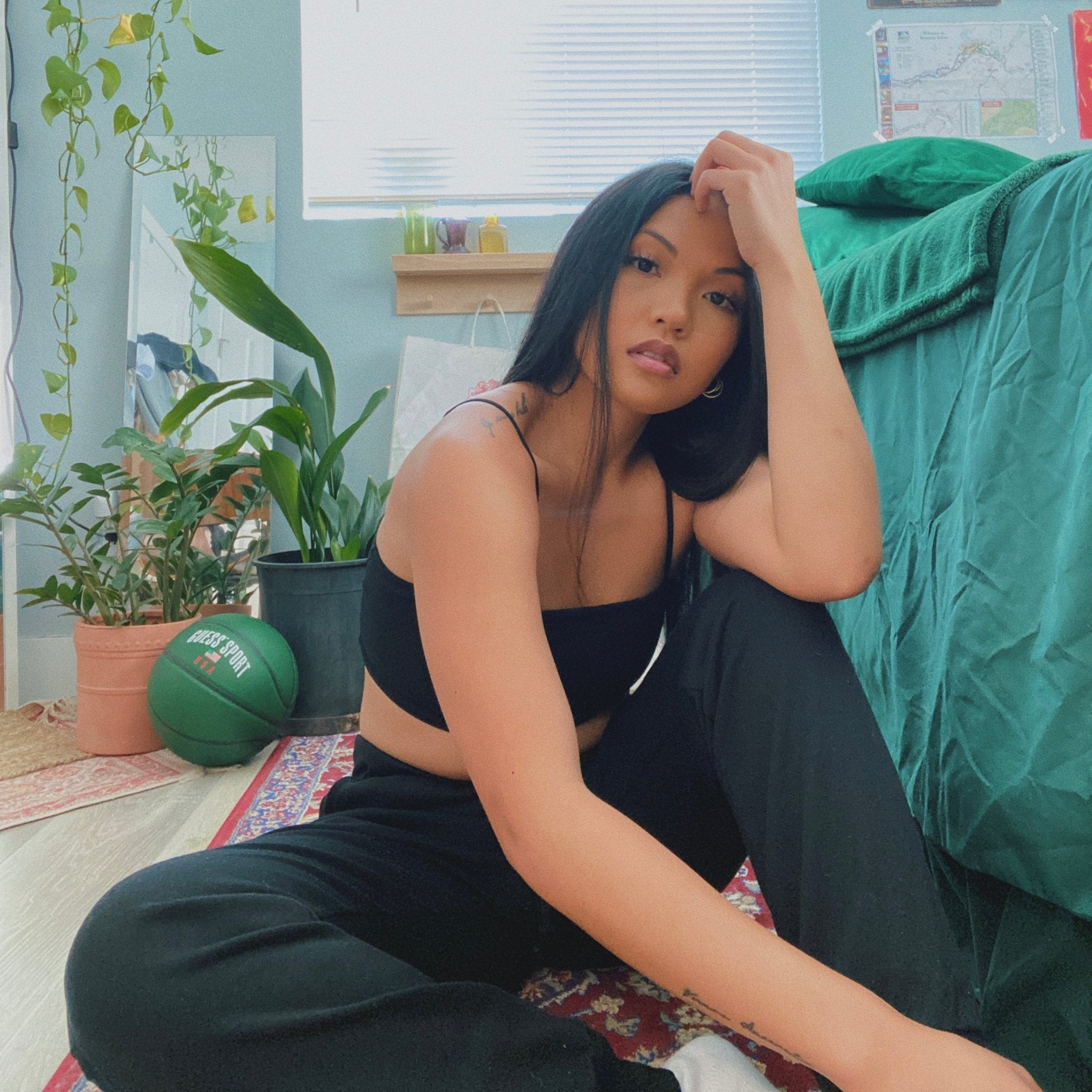 06050 - Women's Cropped Bralette Tank - Play Bunny