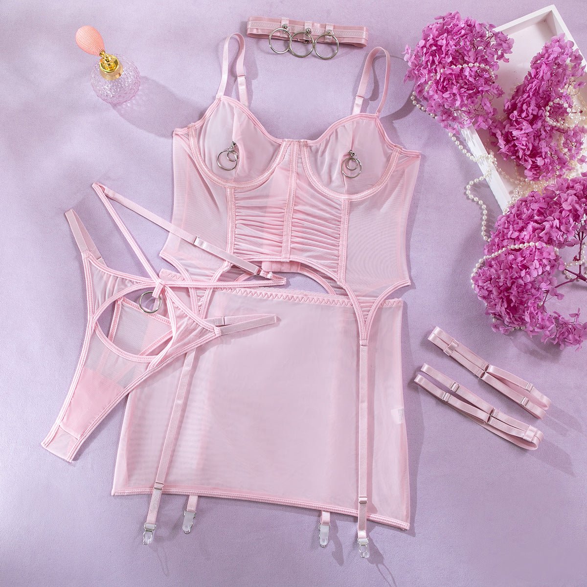 Petal Whisper Bustier Set — Romantic Tulle - Play Bunny