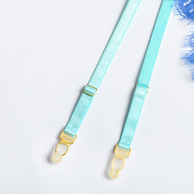 Feather - Strap Diamond Mesh Green Bra Set - Play Bunny