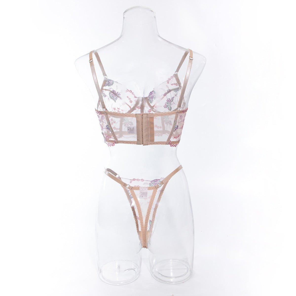 Moonlight Bloom Bustier Corset — Sheer Floral - Play Bunny